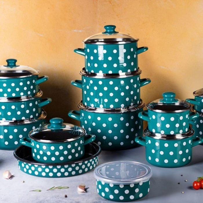 Тенджера Metalac - Green Dots, с капак, 20 cm, 2.75 l