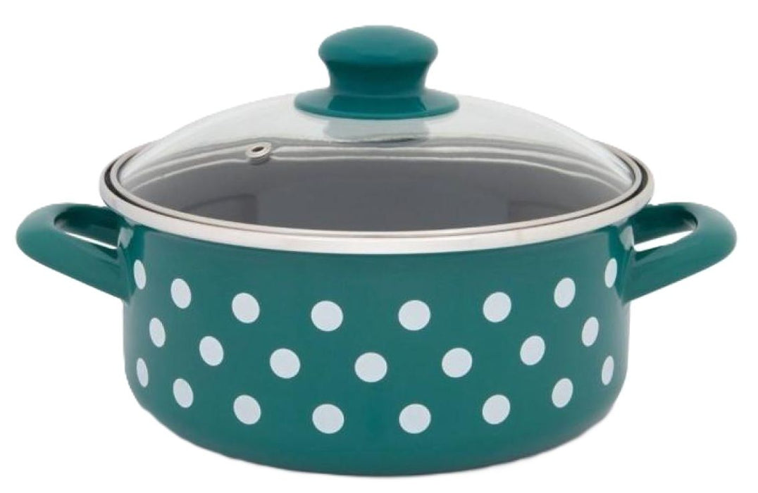 Тенджера Metalac - Green Dots, с капак, 20 cm, 2.75 l