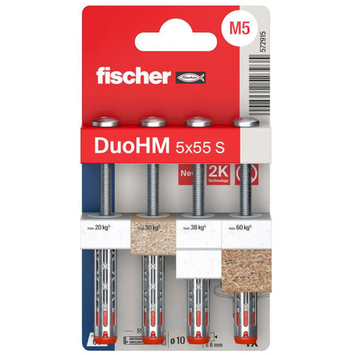 МЕТАЛЕН ДЮБЕЛ ЗА КУХИНИ Ф10Х55ММ FISCHER DuoHM 5x55 S