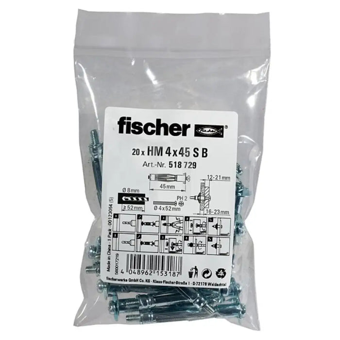 МЕТАЛЕН ДЮБЕЛ С ВИНТ FISCHER HM 4X45