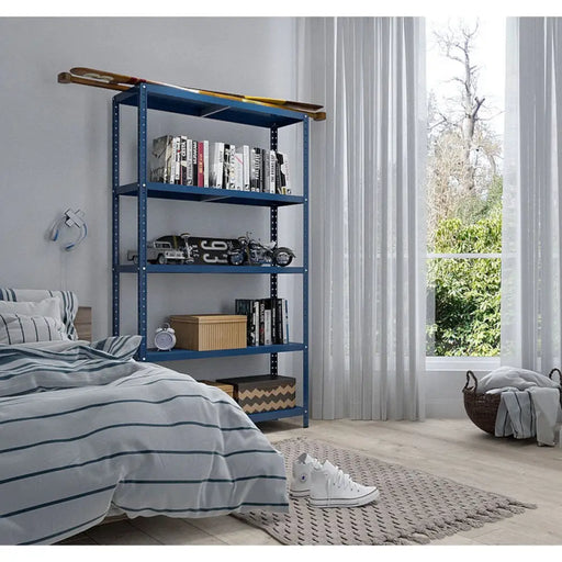 МЕТАЛЕН СТЕЛАЖ GRIMA 187X100X40 СМ. СИН
