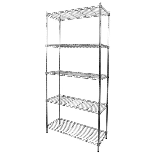 МЕТАЛЕН СТЕЛАЖ 180X91X35 CM ХРОМ