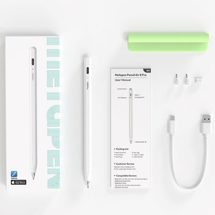 Metapen Pencil Air8 Pro за iPad - бял