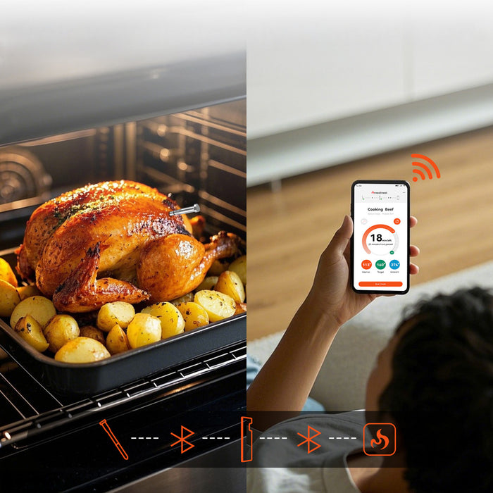 Meatmeet S Pro кухненски термометър с Bluetooth/WiFi приложение за грил, фурна, пушилня - сив