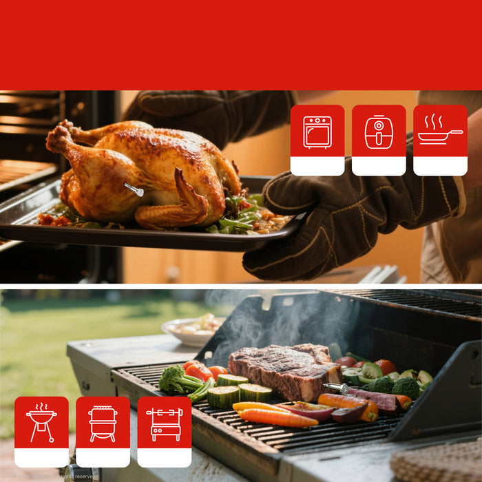 Meatmeet X Pro кухненски термометър с Bluetooth/WiFi приложение за грил, фурна, пушилня - черен