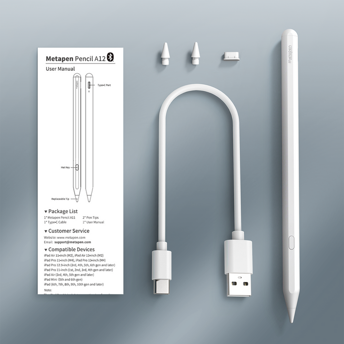 Metapen Pencil A12 за iPad - бял