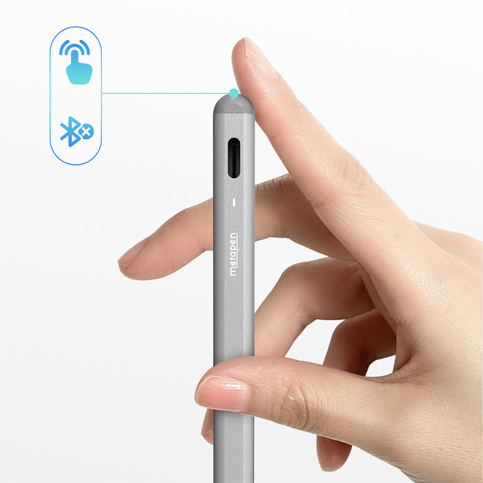 Активен стилус Metapen A8 за iPad USB-C - сив