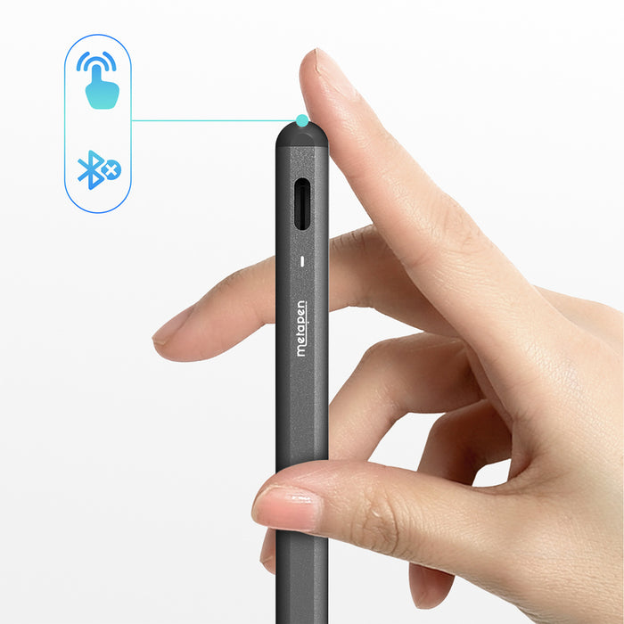 Активен стилус Metapen A8 за iPad USB-C - черен