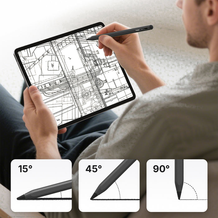 Активен стилус Metapen A8 за iPad USB-C - черен