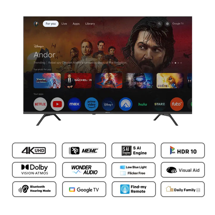 METZ Телевизор 55’’ UHD LED SMART TV,4K Google TV
