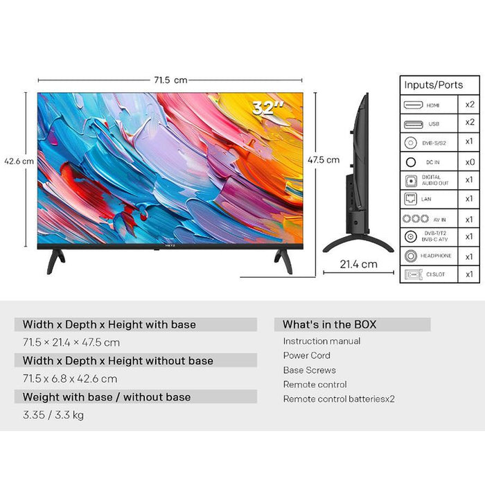Телевизор Metz 32MQF7000Z , QLED , 32 inch, 80 см, 1366x768 HD Read