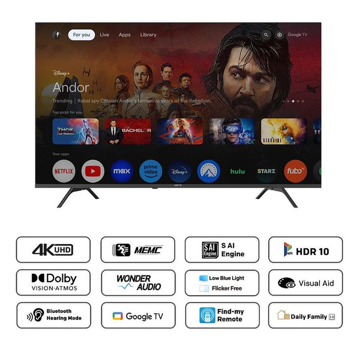 METZ Телевизор 43" 43MUF7000Z UHD LED SMART TV, 4K, Google TV, Клас F
