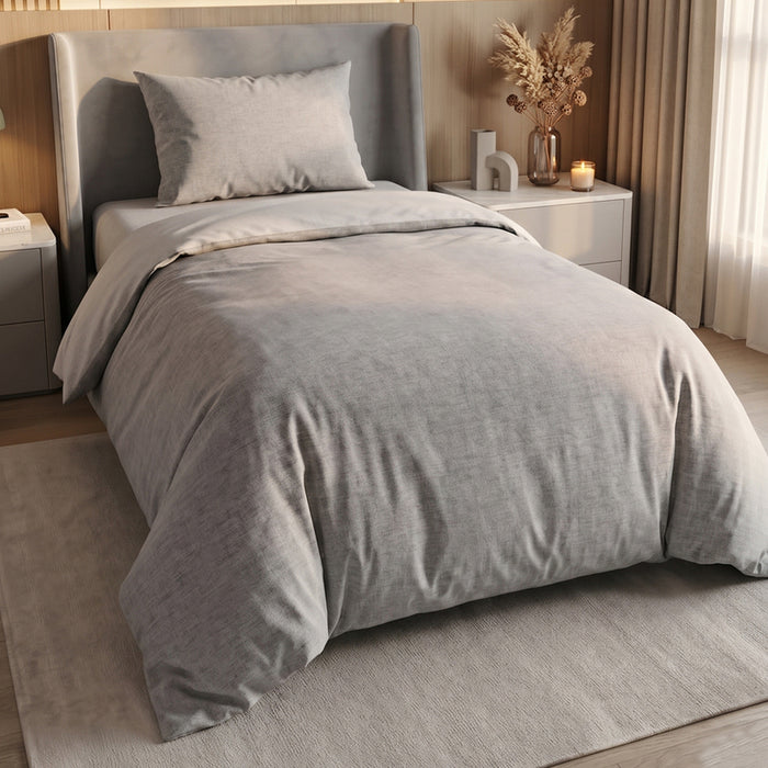 ЕДИНИЧЕН СПАЛЕН КОМПЛЕКТ 3 ЧАСТИ MIABELLA HOME ПОЛИКОТЪН СВЕТЛОСИВ