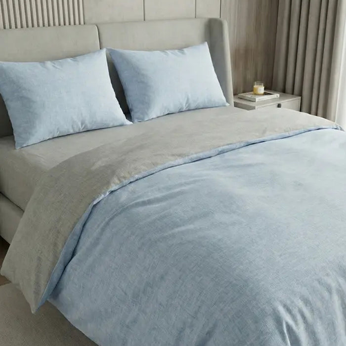 ДВОЕН СПАЛЕН КОМПЛЕКТ 4 ЧАСТИ MIABELLA HOME ПОЛИКОТЪН СИН