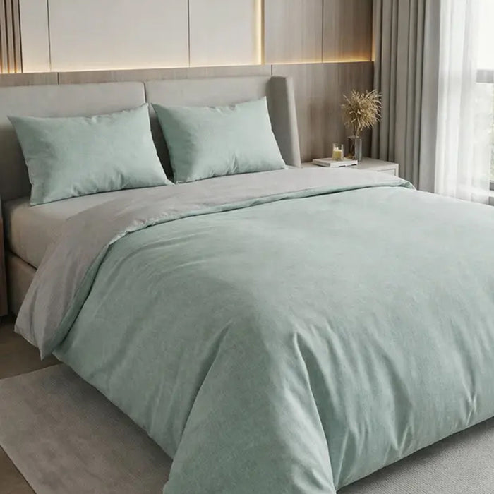 ДВОЕН СПАЛЕН КОМПЛЕКТ 4 ЧАСТИ MIABELLA HOME ПОЛИКОТЪН МЕНТА