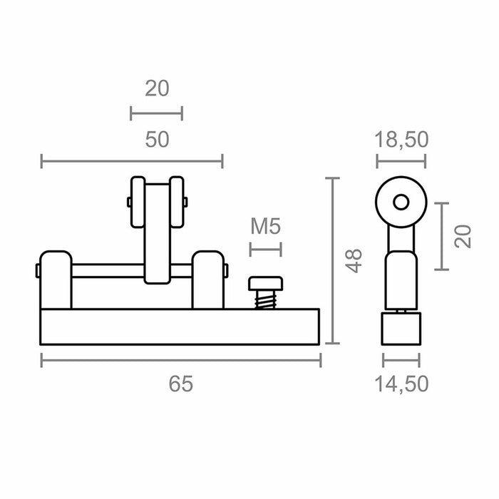 Пергола макара Micel TLD21 Найлон 65 x 18,5 x 48 mm Пързалка Бял