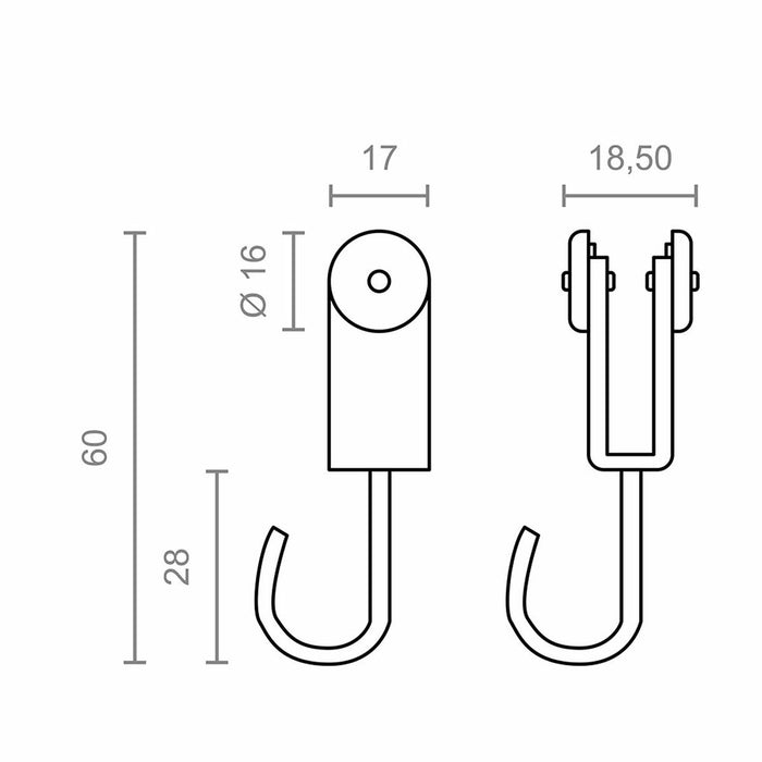 Пергола макара Micel TLD17 Неръждаема стомана 18,5 x 17 x 60 mm Навън 2 броя
