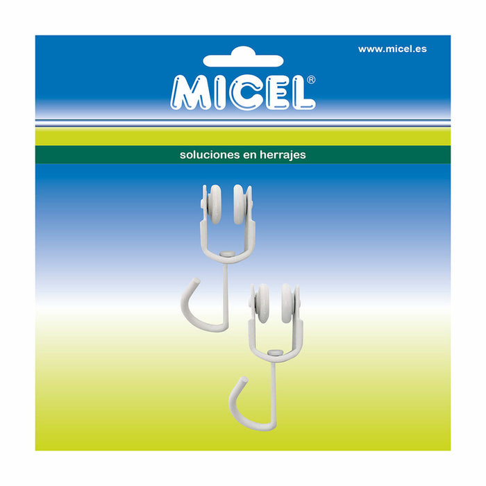 Ролка за завеси Micel TLD18 Вътре Бял 2 броя