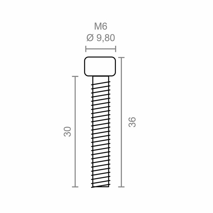 Комплект винтове Micel TLD27 9,8 x 9,8 x 30 mm Ролков механизъм за тента