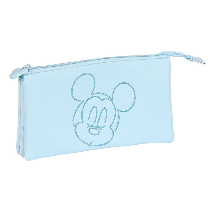 Троен Моливник Mickey Mouse Clubhouse Baby Светло син (22 x 12 x 3 cm)