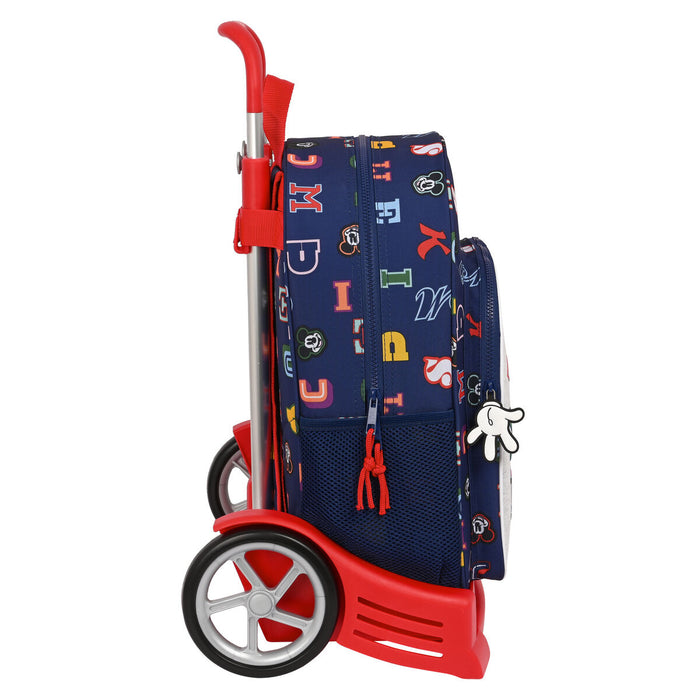 Училищна чанта с колелца Mickey Mouse Clubhouse Only one Морско син 33 x 42 x 14 cm