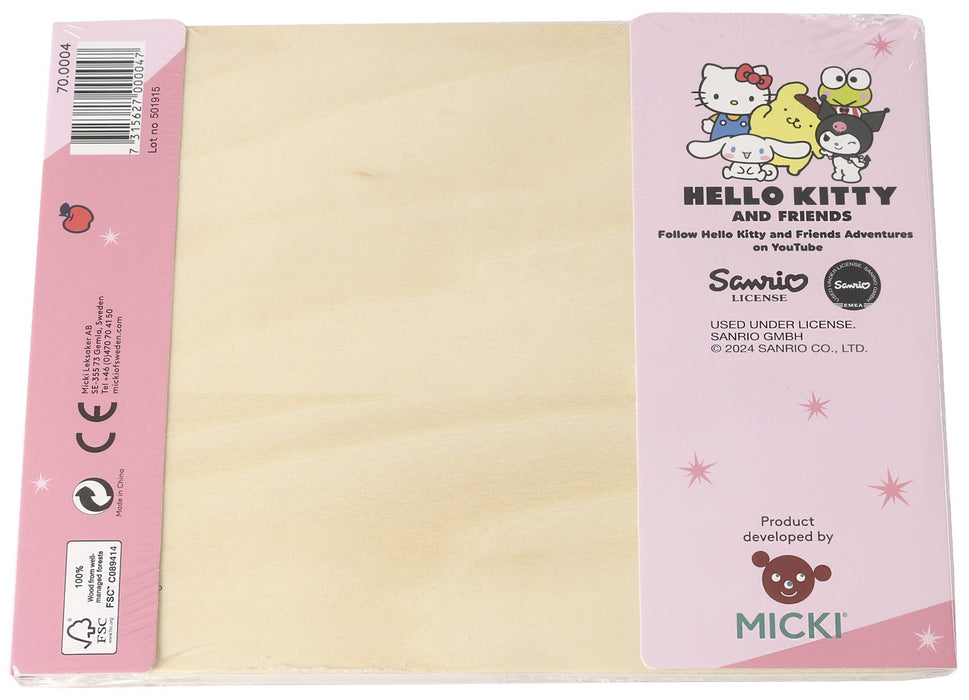 Дървен пъзел с дръжки Micki - Hello Kitty, 5 части