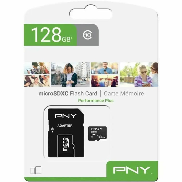 Mикро SD карта памет с адаптер PNY Performance Plus 128 GB