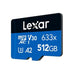 Micro SDXC 512GB 170MB/s UHS-I,A2,V30,U3,BLUE LEXAR