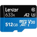 micro SDXC 512GB Cl10 100/70MB/s A2,V30,U3 LEXAR