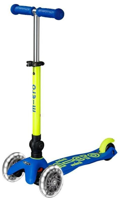 Детска тротинетка Micro - Mini Micro Deluxe Foldable Neon LED, Canary Yellow