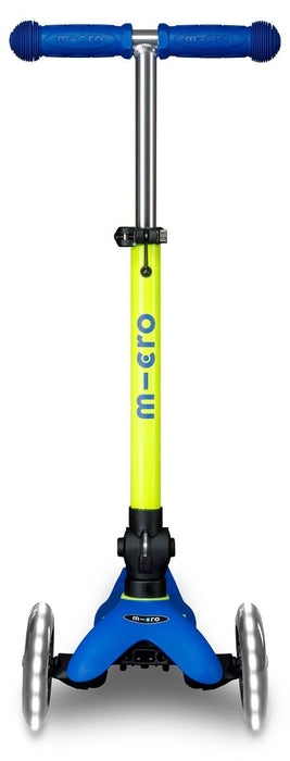 Детска тротинетка Micro - Mini Micro Deluxe Foldable Neon LED, Canary Yellow