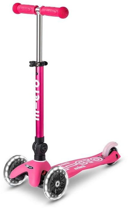 Детска тротинетка Micro - Mini Micro Deluxe Foldable LED, Pink