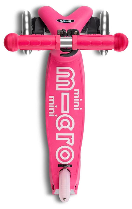 Детска тротинетка Micro - Mini Micro Deluxe Foldable LED, Pink