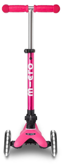 Детска тротинетка Micro - Mini Micro Deluxe Foldable LED, Pink