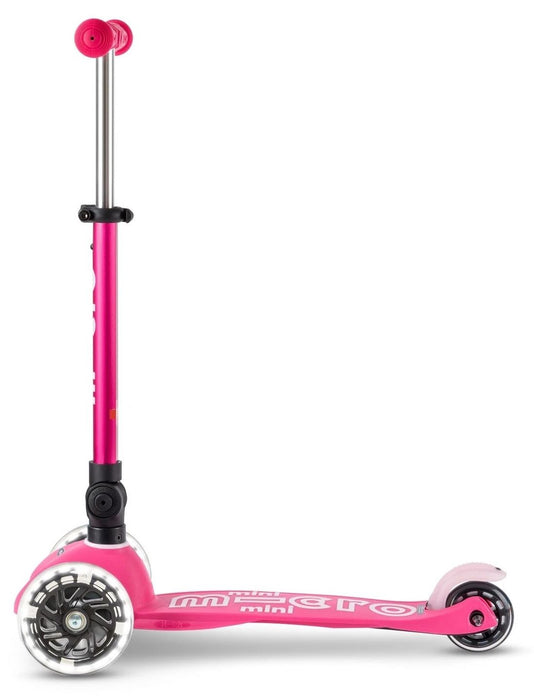 Детска тротинетка Micro - Mini Micro Deluxe Foldable LED, Pink