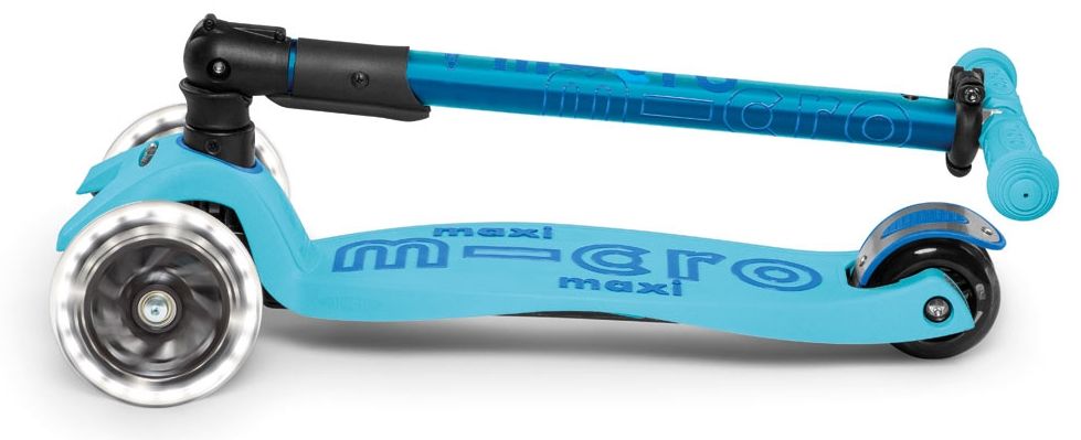 Детска тротинетка Micro - Maxi Micro Deluxe Foldable LED, Bright Blue