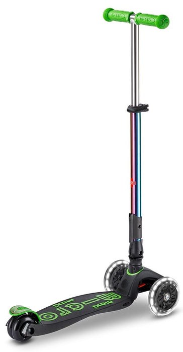 Детска тротинетка Micro - Maxi Micro Deluxe Foldable LED, Neochrome Green