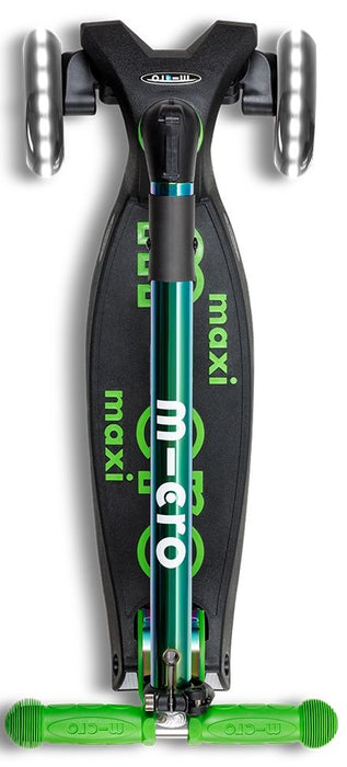 Детска тротинетка Micro - Maxi Micro Deluxe Foldable LED, Neochrome Green