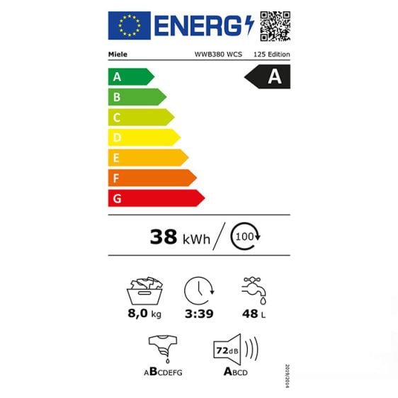 Пералня MIELE WWB380 WCS, 8 кг, 1400 об/мин, PowerWash 125 Edition
