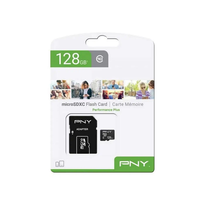 Mикро SD карта памет с адаптер PNY Performance Plus 128 GB