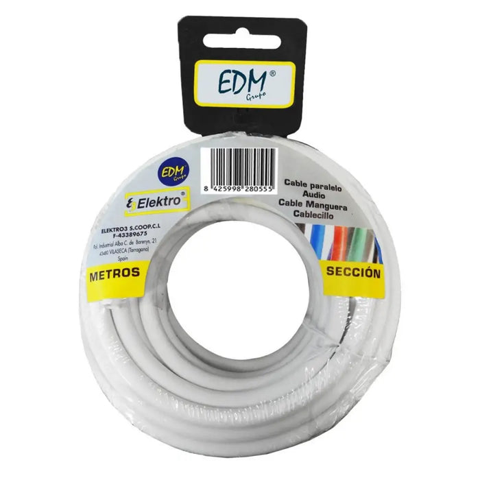 Микро SATA Combo кабел EDM 28098 Бял 20 m 3 x 1,5 mm