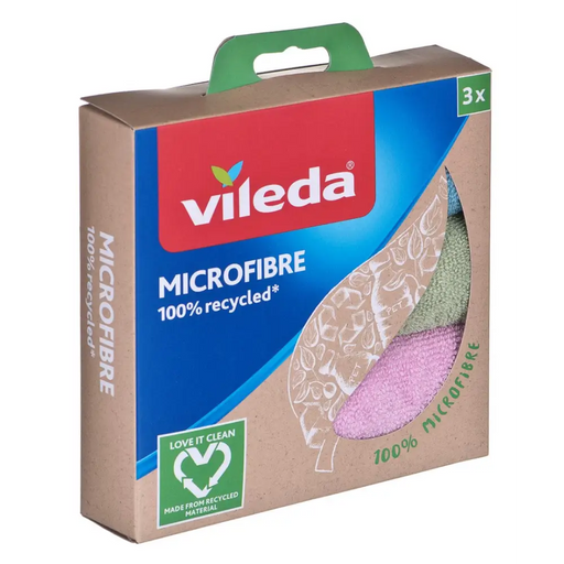 МИКРОФИБЪРНА КЪРПА 3 БР RECYCLED VILEDA