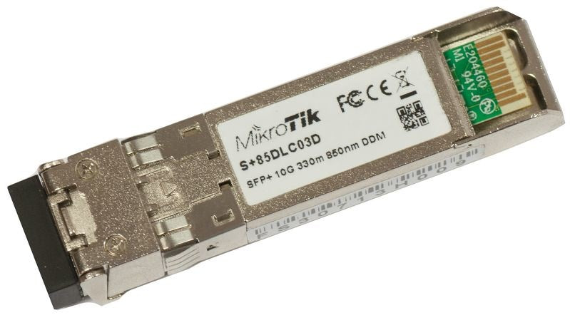 Mikrotik S+85DLC03D мрежов приемо-предавателен модул Оптично влакно 10000 Mbit/s SFP+ 850 nm