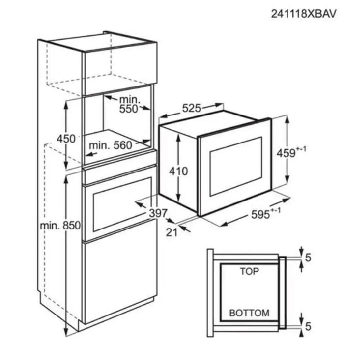 Микровълнова за вграждане AEG NMB6G261UB