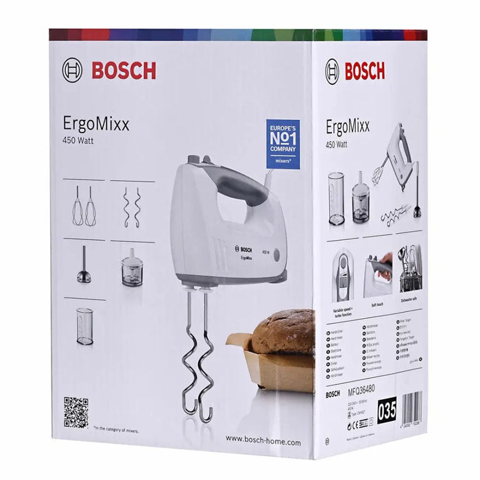 Миксер Bosch MFQ36480 Ръчен миксер 450 W Сив Бял