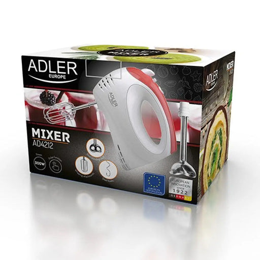 Миксер Adler AD 4212 Ръчен миксер Червен Бял