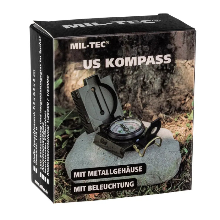 Mil-Tec US Busol с осветление Metal Olive