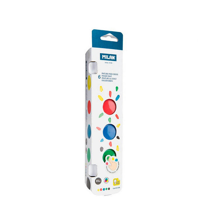 Живопис с Пръсти Milan Син Бял Многоцветен 150 ml