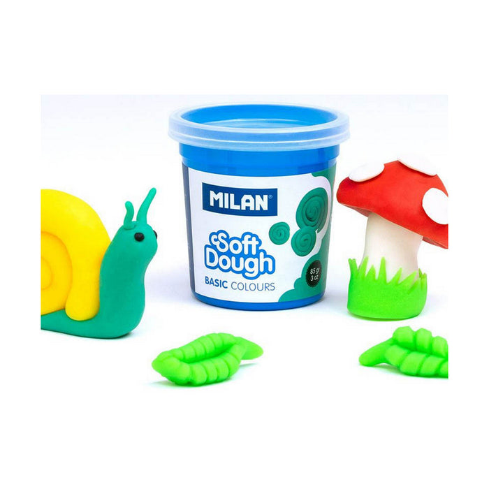Игра от Пластелин Milan Soft dough 913510B Жълт Син Многоцветен 85 g Зеленчук (10 броя)