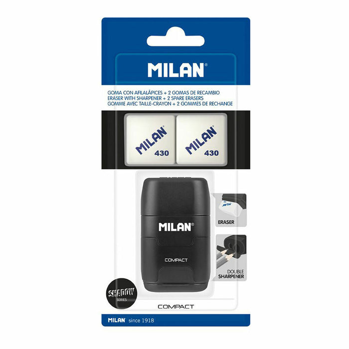 Острилка Milan compactserie especial shadow Черен Естествен каучук